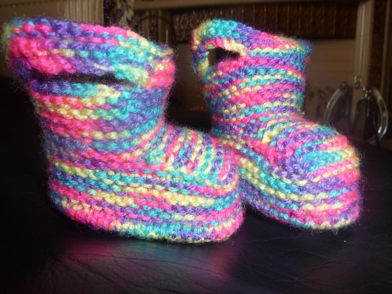 Hand Knitted Baby Welly Booties